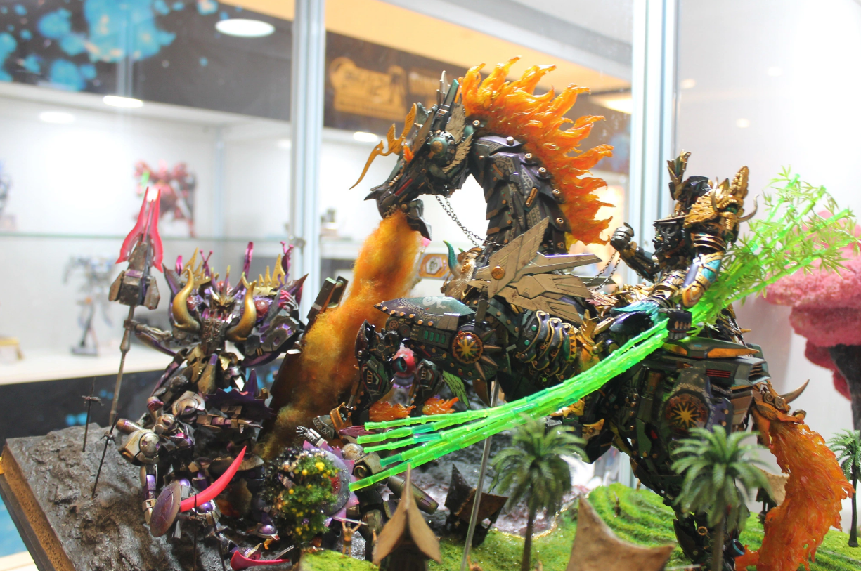 An entry to the Gunpla Builders World Cup by model creator Phuong Tri based on Thanh Giong (Saint Giong), a mythical Vietnamese folk hero. Photo: To Cuong / Tuoi Tre