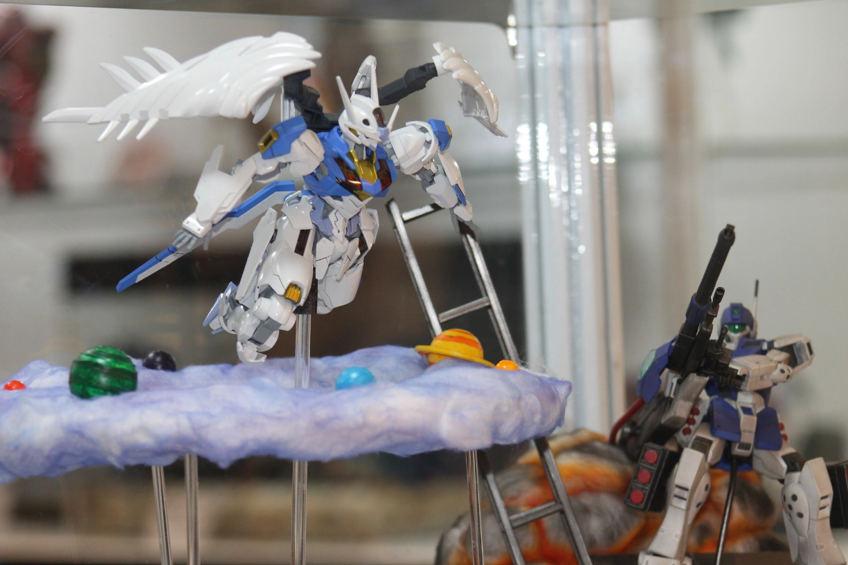 An entry to Gunpla Builders World Cup by a 14-year-old candidate. Photo: To Cuong / Tuoi Tre
