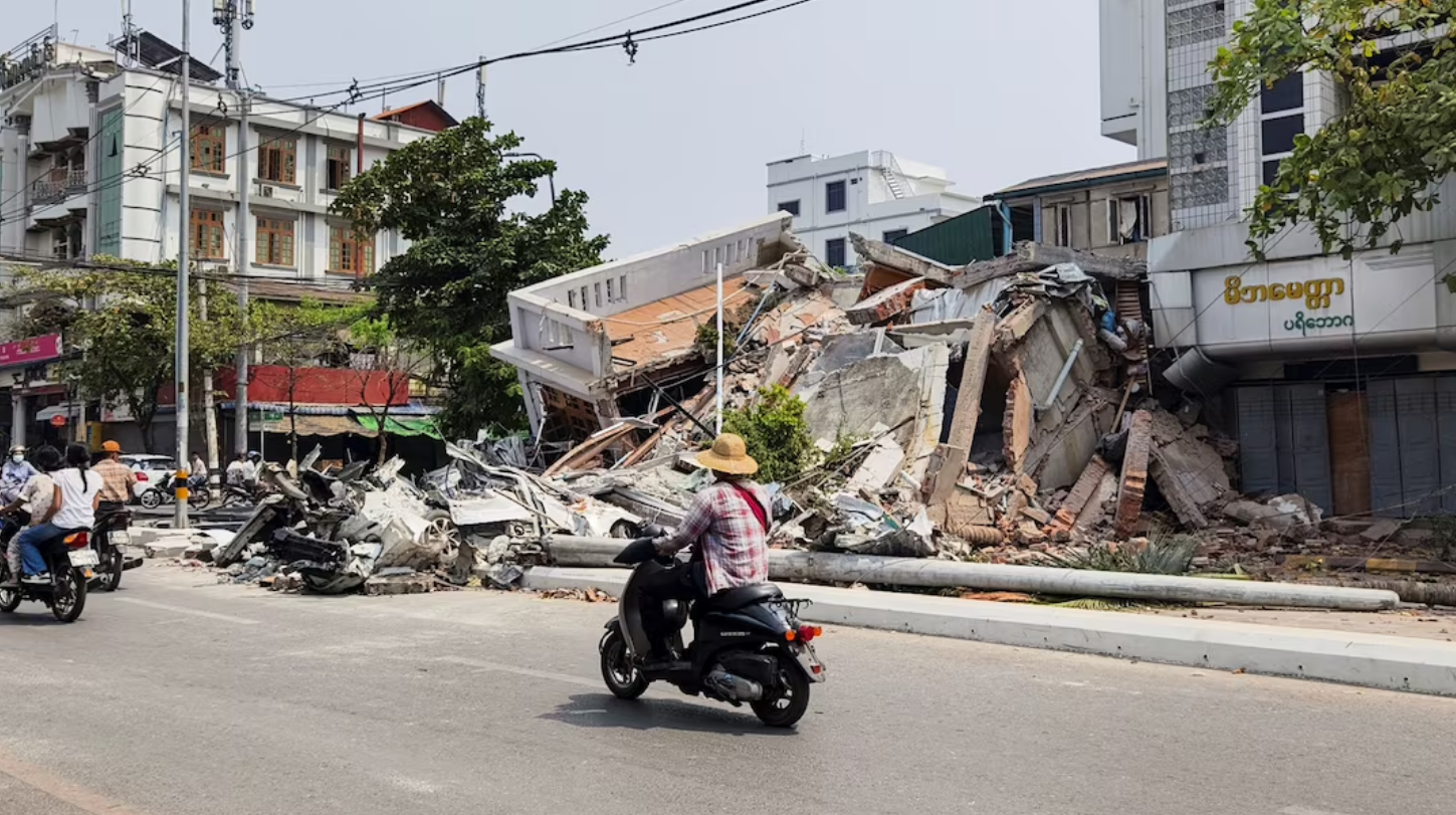 A view shows debris after a strong earthquake struck central Myanmar, in Mandalay, Myanmar, March 29, 2025. Photo: Reuters