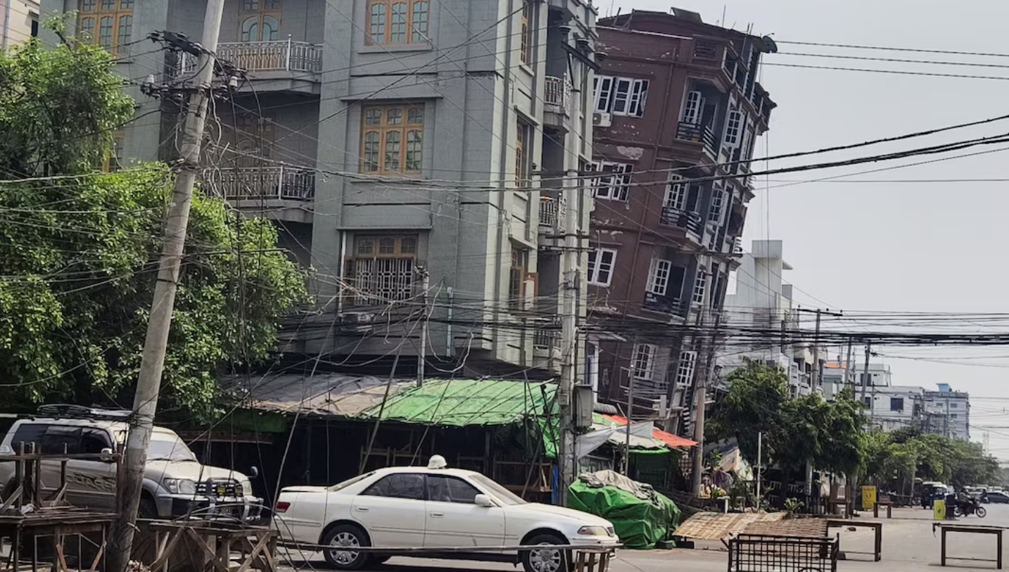 A view shows a collapsed building after a strong earthquake struck central Myanmar, in Mandalay, Myanmar, March 29, 2025. Photo: Reuters