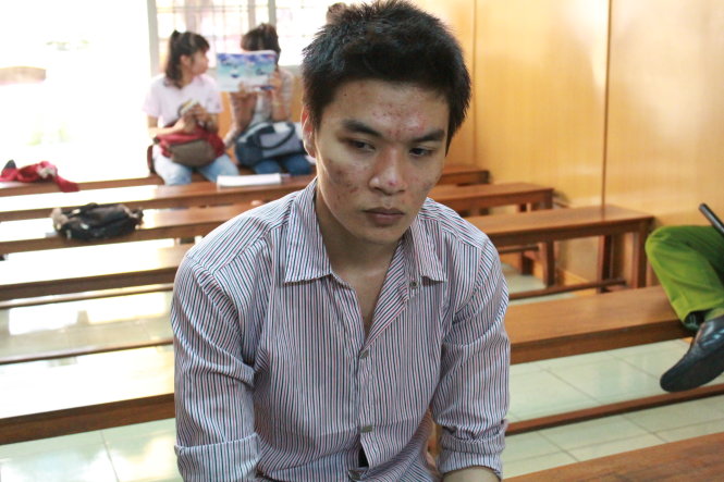 Bị cáo Hưng tại tòa
