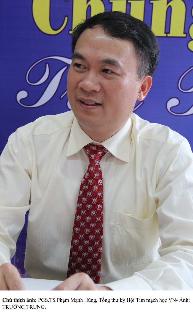 PGS.TS Phạm Mạnh Hùng - tổng thư ký Hội Tim mạch học VN - Ảnh: Trường Trung
