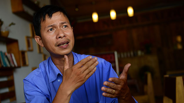 Ông Nguyễn Minh Sang, đại diện Công ty Timatex VN, cho biết: “Cực chẳng đã mới kiện cơ quan nhà nước ra tòa” - Ảnh: Q.Định