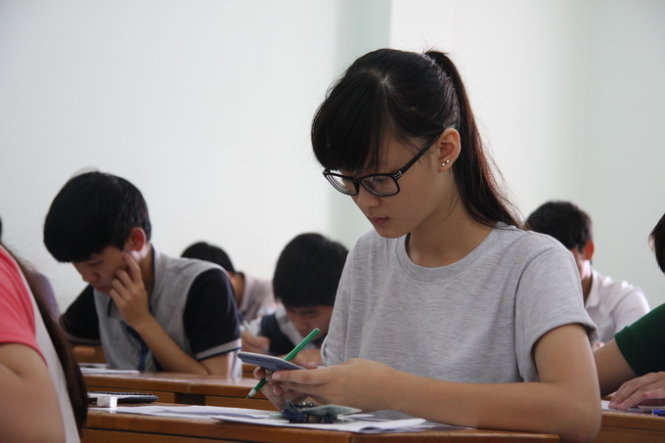 Thí sinh dự thi ĐH năm 2014. Ảnh Trần Huỳnh