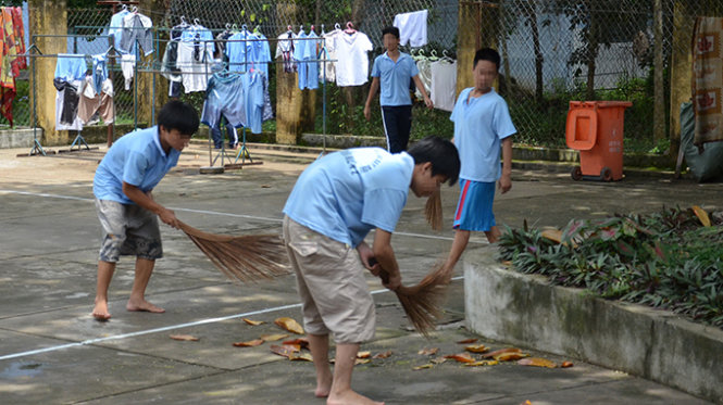 Học viên cai nghiện tại Trung tâm Giáo dục dạy nghề thanh thiếu niên 2 - Ảnh: Tư  liệu Tuổi Trẻ