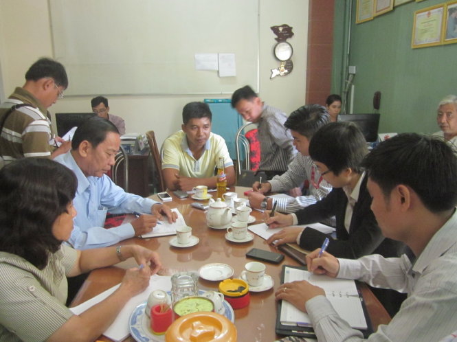 Toàn cảnh buổi làm việc của ba bên (Ảnh: Hoài Thương)
