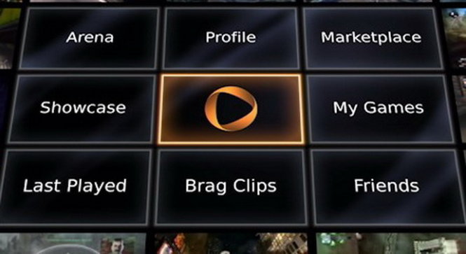 Menu của dịch vụ truyền tải game qua mạng Internet OnLive - Ảnh: TheNextWeb