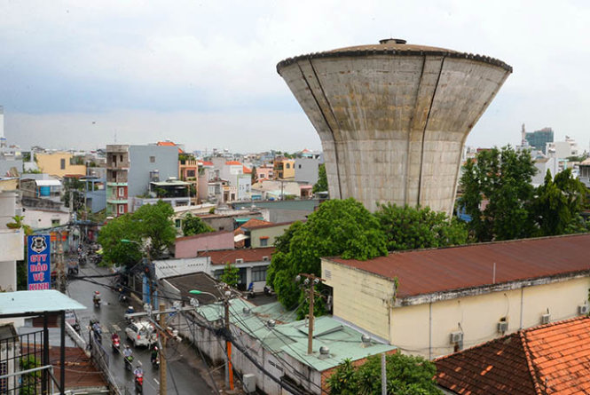 Thủy đài trên đường Nguyễn Văn Đậu, Q.Bình Thạnh - Ảnh: Hữu Khoa
