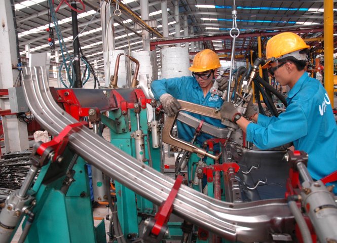 Nhiều chính sách hỗ trợ phát triển ngành cơ khí chưa đến được với doanh nghiệp. Trong ảnh: sản xuất cơ khí tại doanh nghiệp VN (ảnh minh họa) - Ảnh: Cấn Dũng