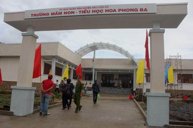 Trường mầm non - tiểu học Hoa Phong Ba vừa khánh thành trên đảo Cồn Cỏ  - Ảnh: V.Q.