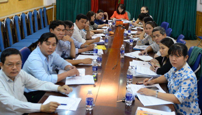 Tập huấn trực tuyến tại điểm cầu quận 12, TP HCM - Ảnh: Hữu Khoa