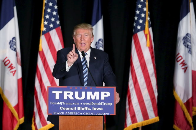 Tỷ phú Donald Trump đang dẫn đầu danh sách ứng cử viên tổng thống Đảng Cộng hòa nhờ những phát ngôn gây sốc - Ảnh: Reuters