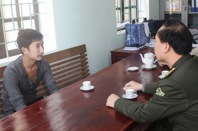 Hạt kiểm lâm TX Hoàng Mai triệu tập Chu Văn Cường liên quan đến vụ việc tung ảnh giết khỉ lên facebook - Ảnh: Doãn Hòa