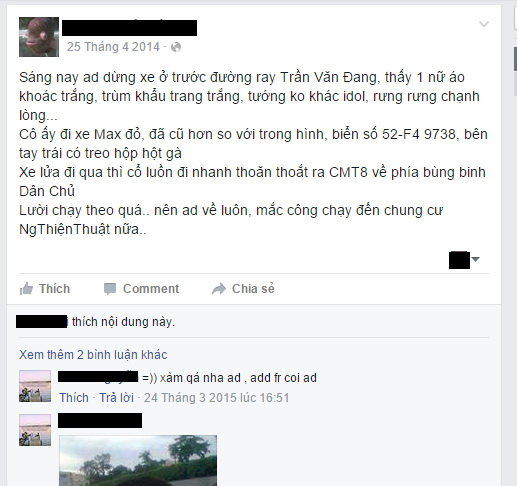 Thông tin chia sẻ về vụ Hương mắt lồi trên mạng - Ảnh chụp màn hình