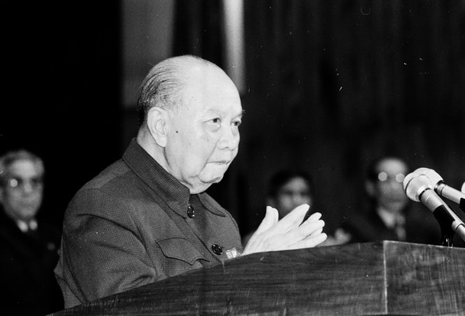 Tổng bí thư Trường Chinh, tháng 12-1986 - Ảnh: TTXVN