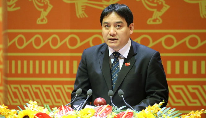 Bí thư thứ nhất Trung ương Đoàn Nguyễn Đắc Vinh phát biểu - Ảnh: TTXVN