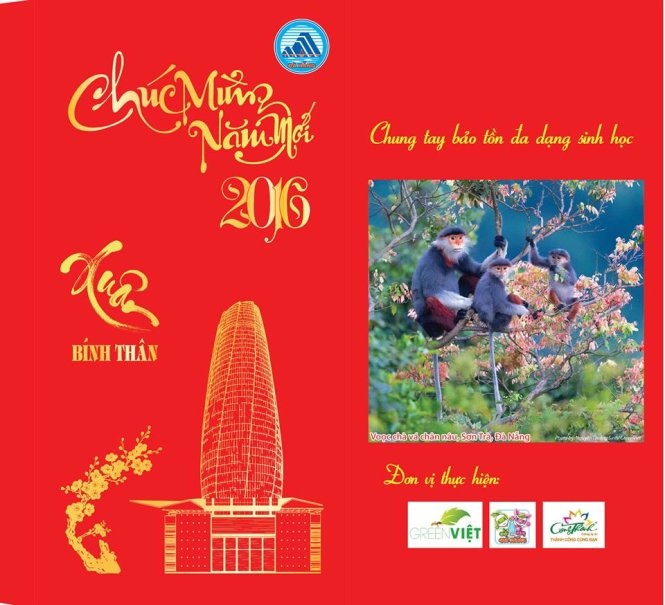 Mẫu bao lì xì kêu goi bảo tồn voọc - Ảnh: TR.Trung