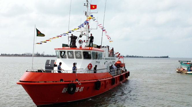 Tàu BP 20 19-01 trở về bến sau khi vận hành nghiệm thu trên vùng biển Hà Tiên - Ảnh: K.Nam.