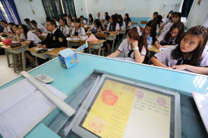 Một tiết dạy môn sử ở một trường THPT tại TP.HCM - Ảnh: Như Hùng.