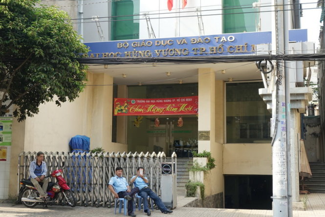 Trụ sở Trường ĐH Hùng Vương TP.HCM. Ảnh: Như Hùng