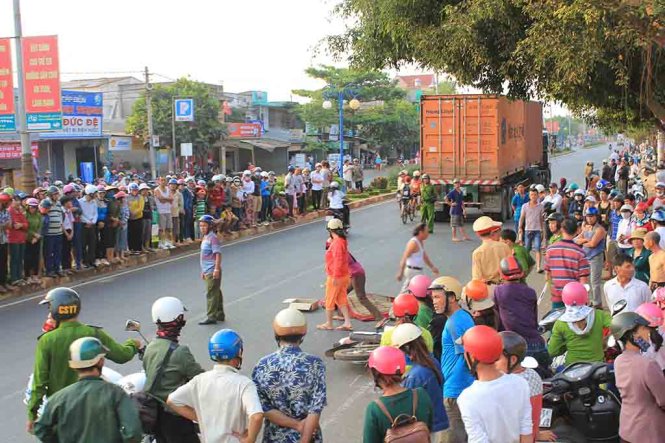 Hiện trường vụ tai nạn - Ảnh: Minh Long