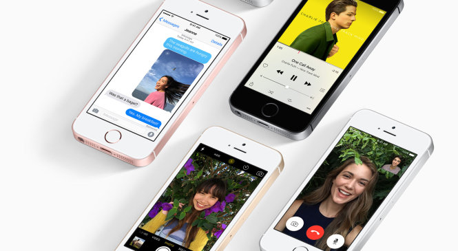 Các phiên bản màu của iPhone SE bao gồm màu mới Vàng hồng (Rose Gold) - Ảnh: Apple