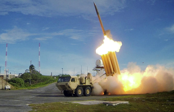 Hệ thống tên lửa THAAD của quân đội Mỹ - Ảnh: US Defense Agency
