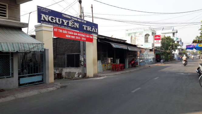Trường THCS Nguyễn Trãi, TP.Châu Đốc, An Giang - Ảnh: Bửu Đấu