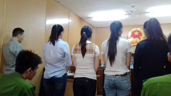 Các bị cáo tại tòa