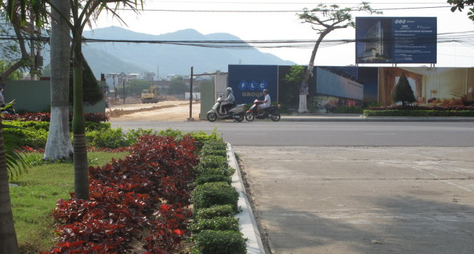 Tổ hợp khách sạn sẽ có đường hầm qua đường An Dương Vương ra biển - Ảnh: N.TRẦN