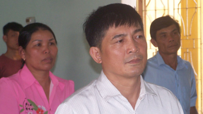 Bị cáo Trần Quang Hùng tại phiên tòa