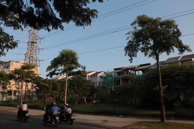 Công viên khu N (dự án khu dân cư P.Phú Mỹ) nơi chủ đầu tư dự kiến chuyển một phần thành đất ở - Ảnh: T.Long