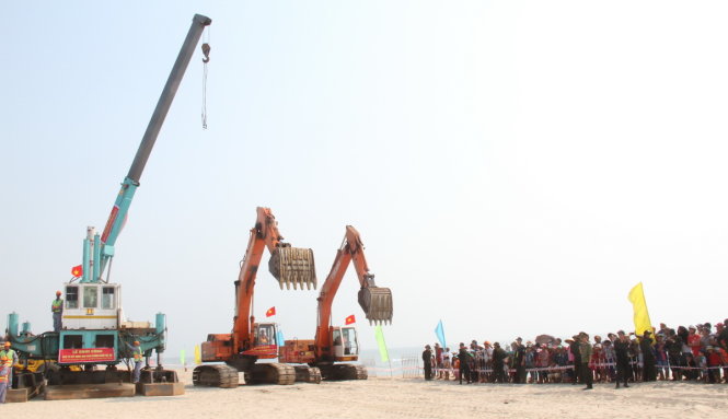Dự án nghỉ dưỡng có tổng mức đầu tư 4 tỷ USD được khởi công sáng 24-4 - Ảnh: Đoàn Cường