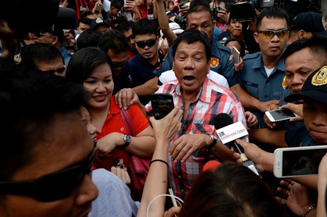 Chính trị gia Rodrigo Duterte - Ảnh: AFP