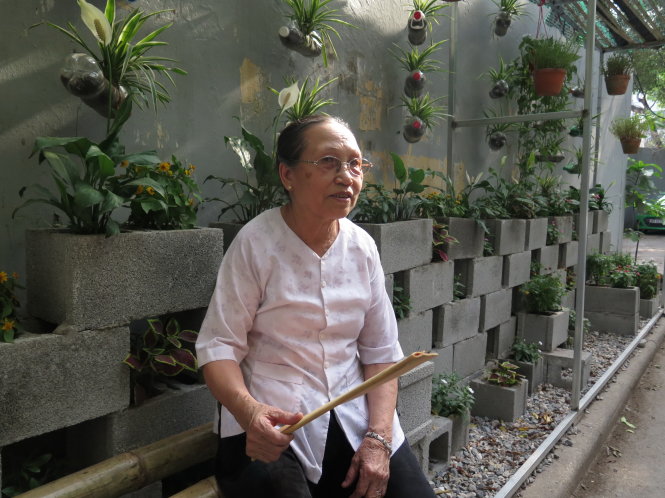 Bãi rác nay đã thành vườn hoa - Ảnh: Q.Thế