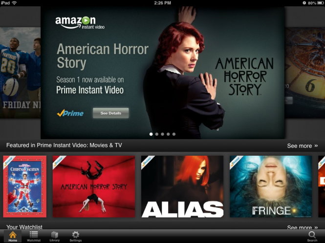Hiện Amazon Prime của Amazon Studios đang thâu tóm nhiều nội dung ăn khách với mức giá tương đối tốt so với các đối thủ. Ảnh Cắt từ màn hình