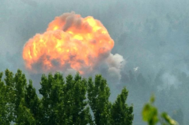 Vụ cháy nổ đã làm ít nhất 17 binh sỹ Ấn Độ thiệt mạng - Ảnh: AFP