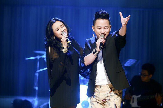 Thanh Lam và Tùng Dương trong màn song ca - Ảnh: HẢI BÁ