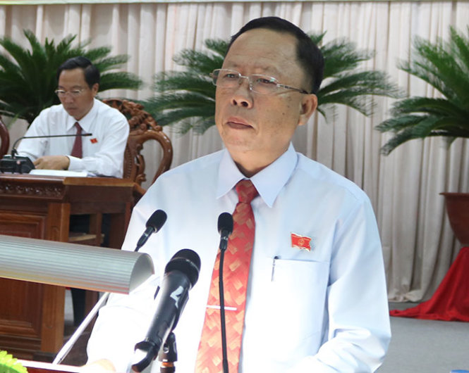 Ông Trần Công Chánh, bí thư Tỉnh ủy Hậu Giang - Ảnh: L.Dân
