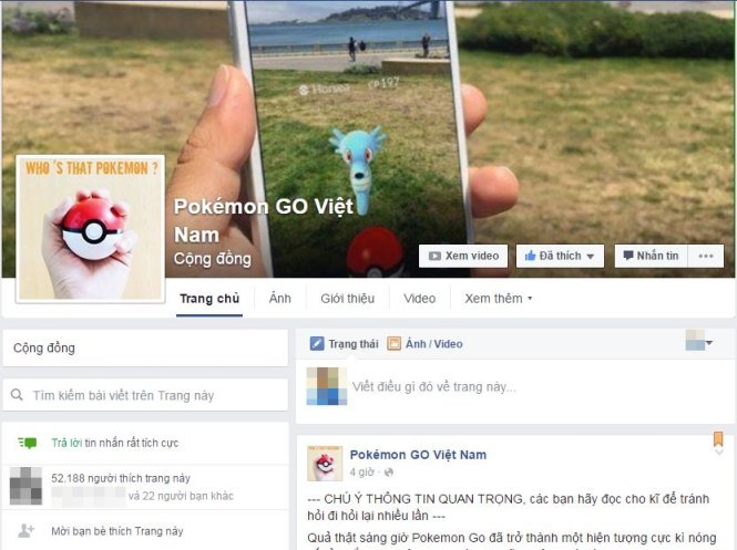 Pokémon hiện trên điện thoại như đang đứng trước mắt người chơi