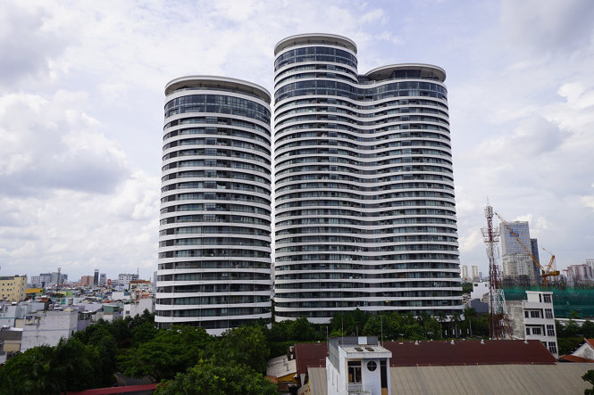 Chung cư City Garden (Q. Bình Thạnh), một trong những dự án có đăng ký thế chấp  vừa được sở TN & MT công bố - Ảnh: QUANG ĐỊNH