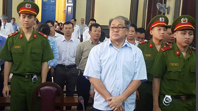 Bị cáo Phạm Công Danh tại phiên tòa ngày 1-8 - Ảnh: Hoàng Điệp