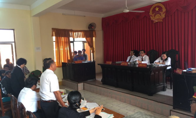Quang cảnh phiên toà phúc thẩm sáng 10-8 - Ảnh: N.TRIỀU