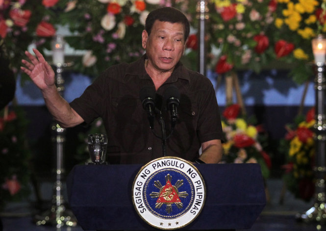 Tổng thống Philippines, ông Rodrigo Duterte - Ảnh: Reuters