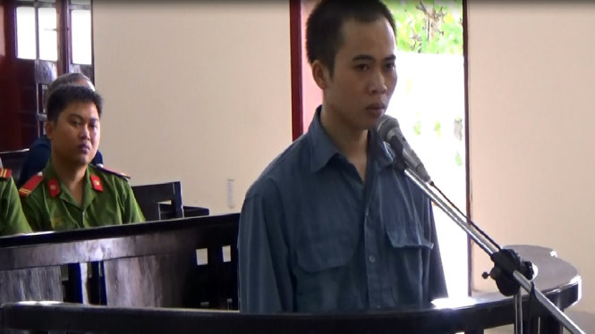 Bị cáo Hoài tại tòa