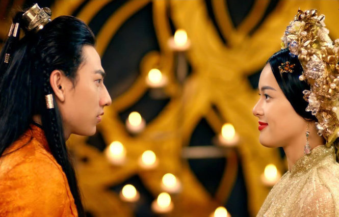 Tấm (Hạ Vi) và Thái Tử (Issac) trong Tấm Cám chuyện chưa kể - Ảnh Đoàn phim cung cấp
