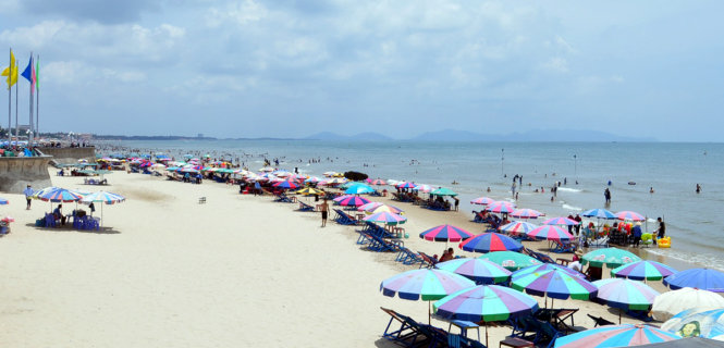 Biển Vũng Tàu sạch sẽ, thoáng đãng vào trưa 02-9 - Ảnh: ĐÔNG HÀ