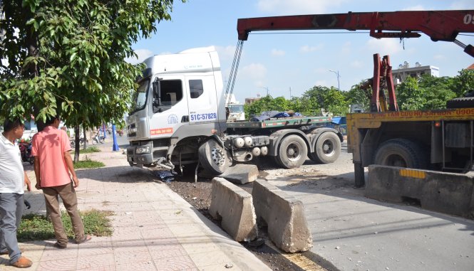 Hiện trường vụ tai nạn - Ảnh: PK