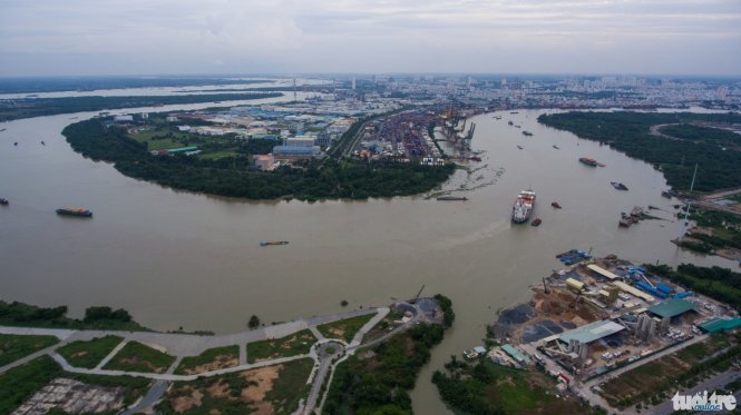 Vùng đất Thủ Thiêm của quận 2 (TP.HCM) là nơi tiên phong cho mô hình đô thị “nén” hiện đại. Ảnh: THUẬN THẮNG.