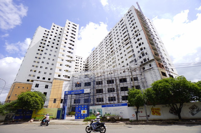 Một dự án án nhà ở xã hội ở huyện Hóc Môn (TP.HCM) - Ảnh: QUANG ĐỊNH